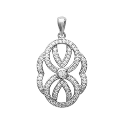 PENDENTIF ARGENT 925 RHODIE OZ MICROSERTI