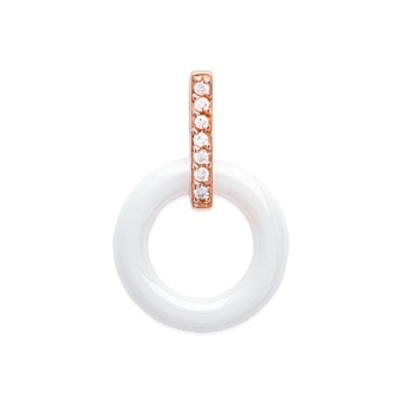 PENDENTIF PL-OR 750 3MIC ROSE OZ CERAMIQUE