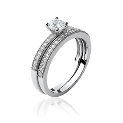 BAGUE ARGENT 925 RHODIE OZ MICROSERTI