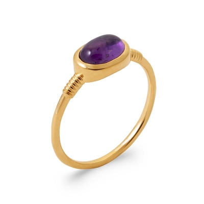 BAGUE PL-OR 750 5MIC AMETHYSTE