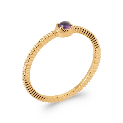 BAGUE PL-OR 750 5MIC AMETHYSTE