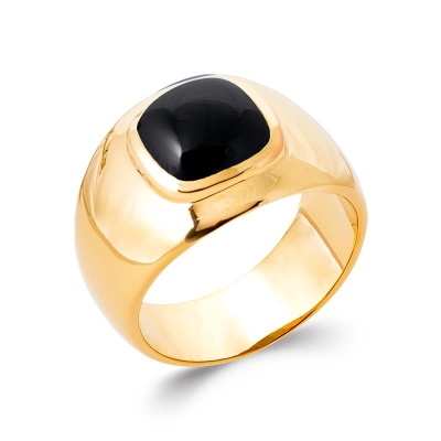 BAGUE PL-OR 750 5MIC ONYX