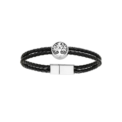 BRACELET ACIER  CUIR