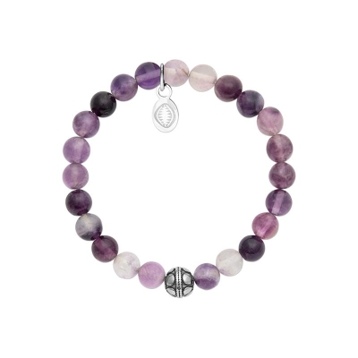 BRACELET ACIER FLUORITE