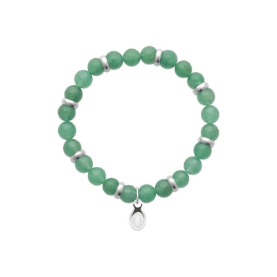 BRACELET ACIER  QUARTZITE VERT