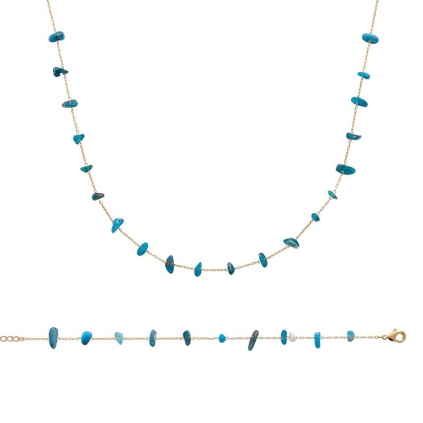 BRACELET PL-OR 750 3MIC APATITE