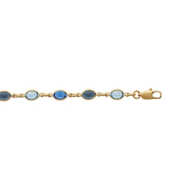 BRACELET PL-OR 750 3MIC CRISTAL
