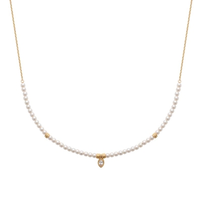 BRACELET PL-OR 750 3MIC OZ IMIT PERLE