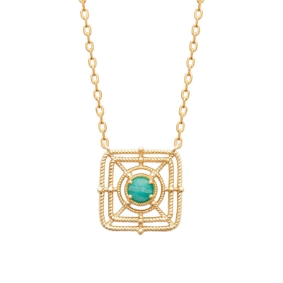 COLLIER PL-OR 750 3MIC AMAZONITE