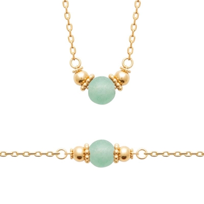 COLLIER PL-OR 750 3MIC AVENTURINE