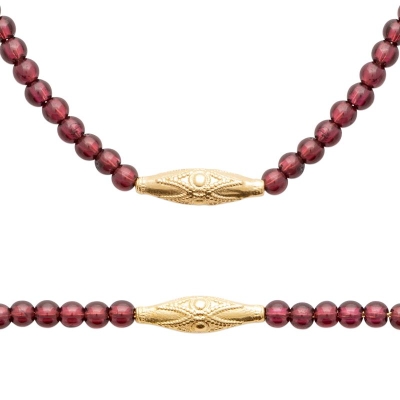COLLIER PL-OR 750 3MIC GRENAT