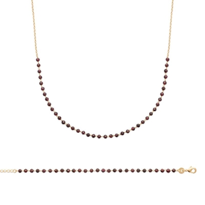 COLLIER PL-OR 750 3MIC GRENAT