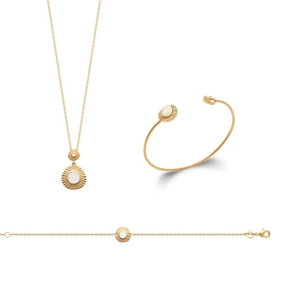 COLLIER PL-OR 750 3MIC NACRE