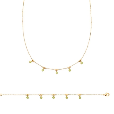 COLLIER PL-OR 750 3MIC PERIDOT