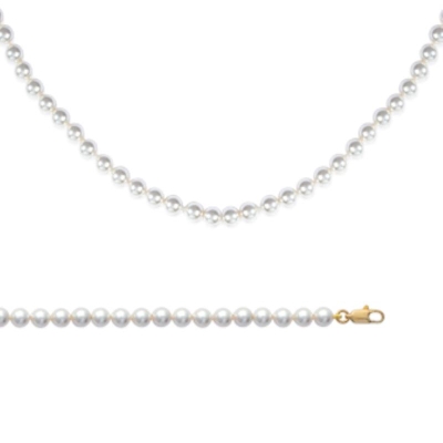 COLLIER PL-OR 750 3MIC PERLES IMIT