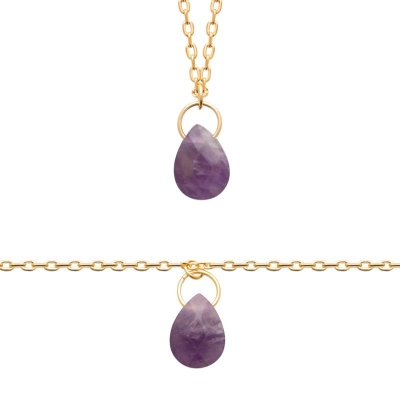 COLLIER PL-OR 750 3MIC AMETHYSTE