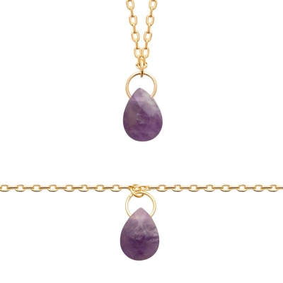 COLLIER PL-OR 750 3MIC AMETHYSTE