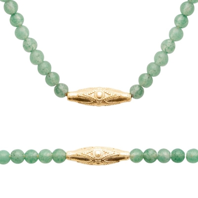 COLLIER PL-OR 750 3MIC AVENTURINE