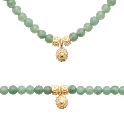 COLLIER PL-OR 750 3MIC AVENTURINE