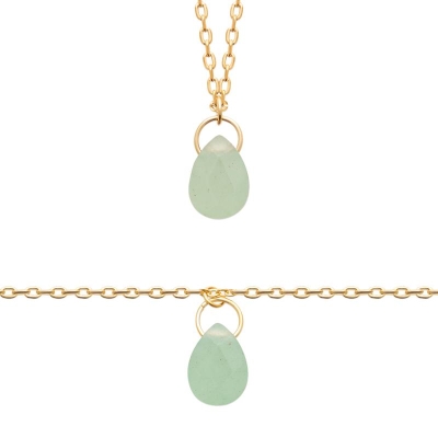 COLLIER PL-OR 750 3MIC AVENTURINE