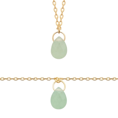 COLLIER PL-OR 750 3MIC AVENTURINE