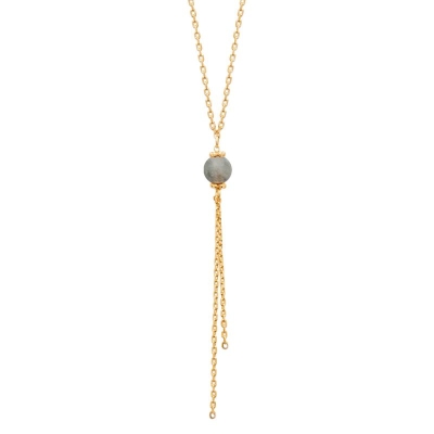 COLLIER PL-OR 750 3MIC LABRADORITE