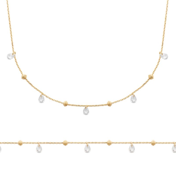 BRACELET PL-OR 750 3MIC CRISTAL
