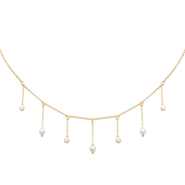 COLLIER PL-OR 750 3MIC PERLES IMIT
